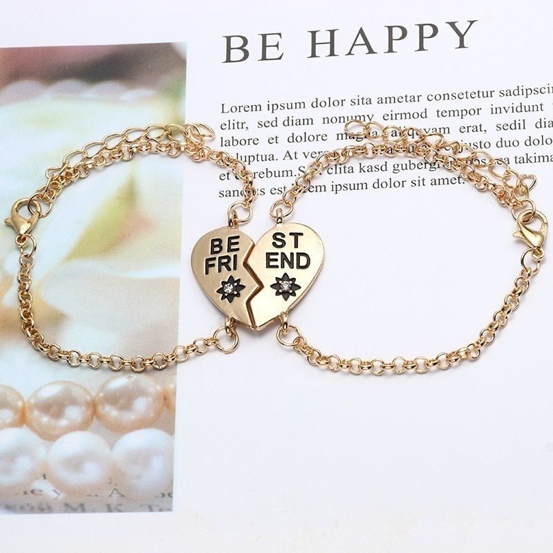 Best Friend Heart-Shaped Bracelets - Trendy Radar