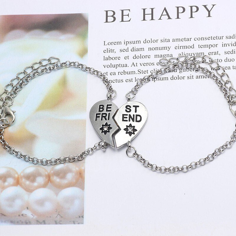 Best Friend Heart-Shaped Bracelets - Trendy Radar