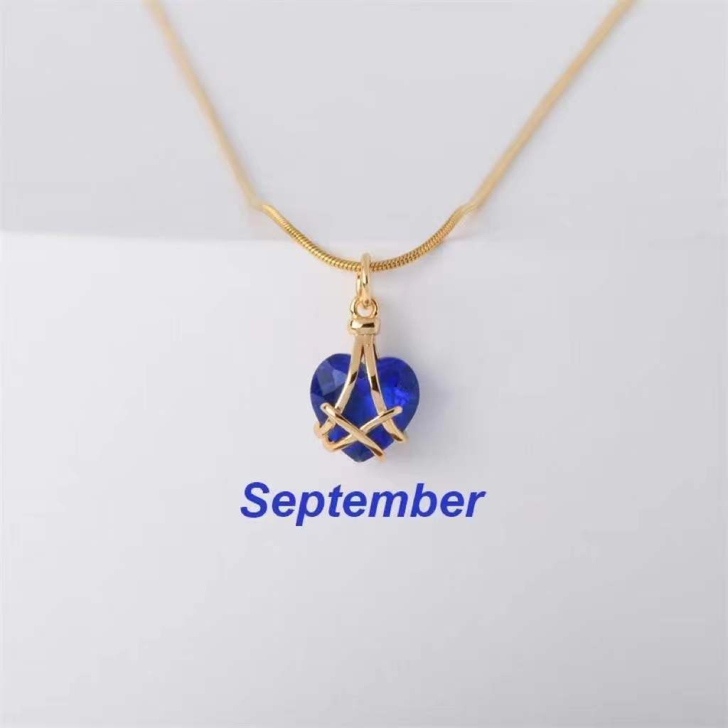 Birthstone Princess Style Love Necklace - Trendy Radar