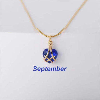 Birthstone Princess Style Love Necklace - Trendy Radar