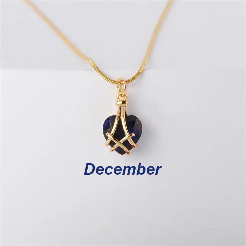 Birthstone Princess Style Love Necklace - Trendy Radar