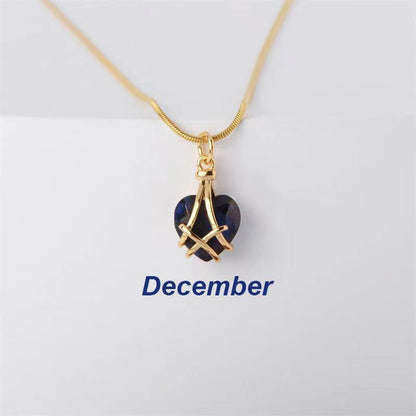 Birthstone Princess Style Love Necklace - Trendy Radar