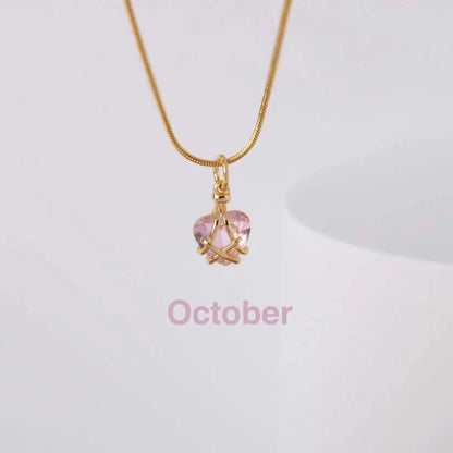 Birthstone Princess Style Love Necklace - Trendy Radar