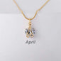 Birthstone Princess Style Love Necklace - Trendy Radar