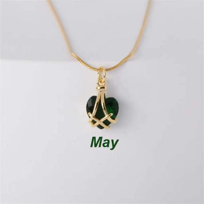 Birthstone Princess Style Love Necklace - Trendy Radar