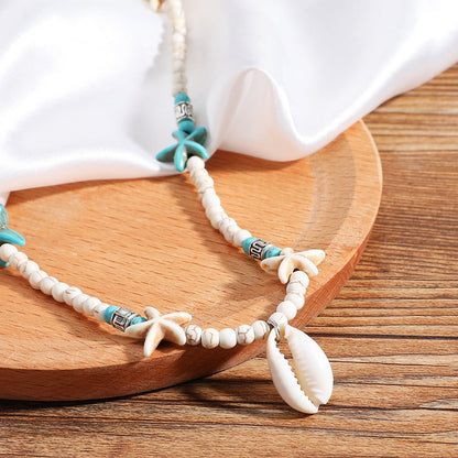 Bohemian Handmade Turquoise Starfish Necklace - Trendy Radar