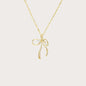 Bone Chain Bow Zircon Necklace & Earrings Set - Trendy Radar