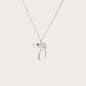 Bone Chain Bow Zircon Necklace & Earrings Set - Trendy Radar