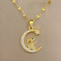 Bunny Crescent Moon Necklace - Trendy Radar
