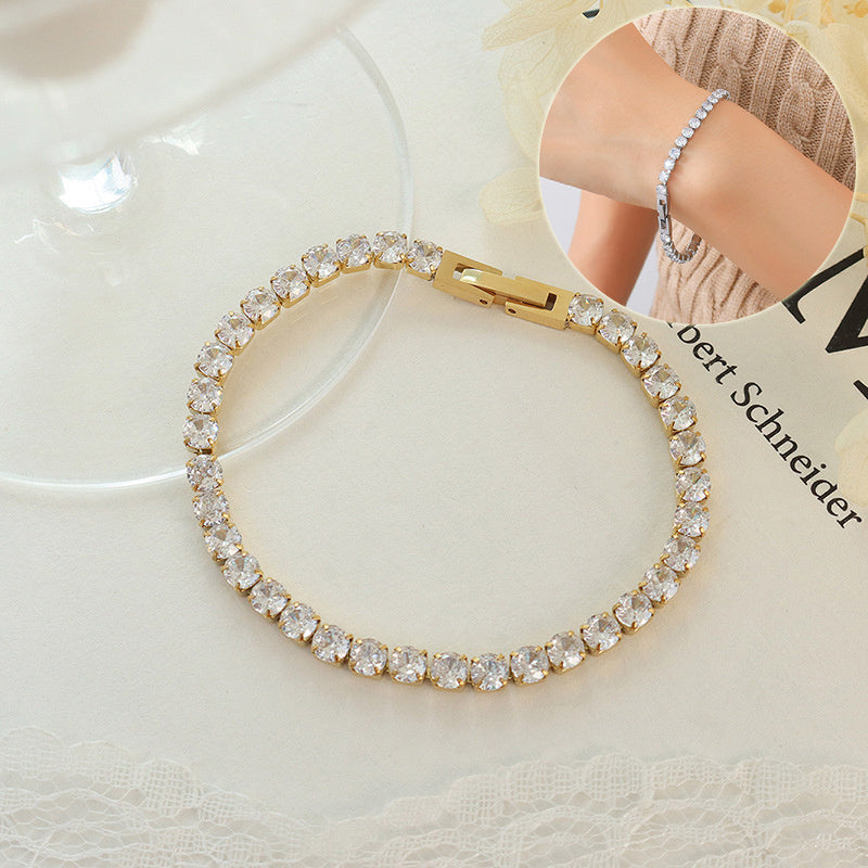 Zircon Cubic Chain Bracelet