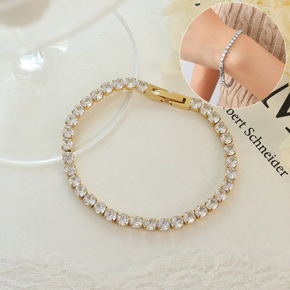 Zircon Cubic Chain Bracelet