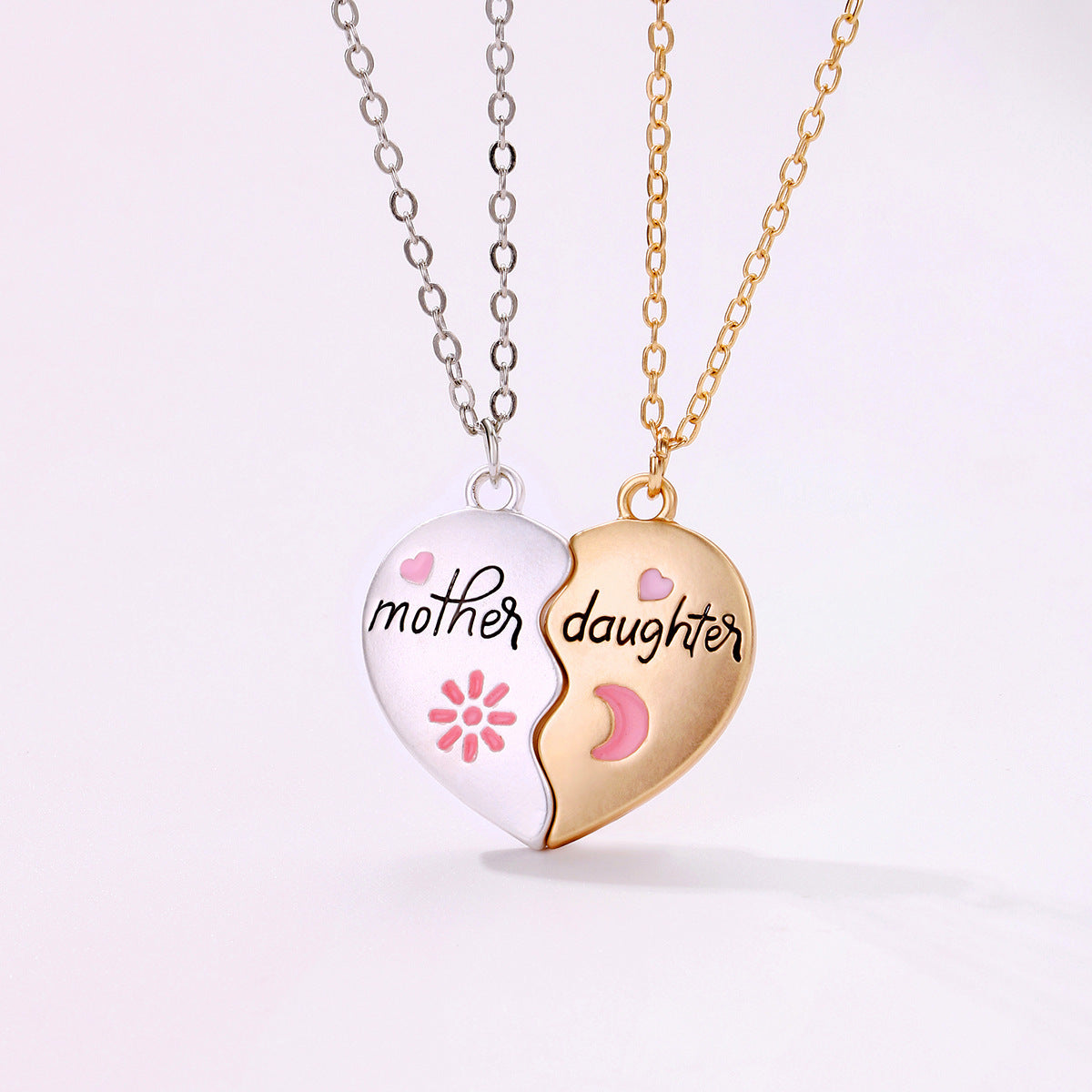 Mother Daughter Necklace Set 2 Pcs