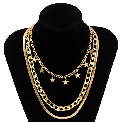 Multilayer Star Choker Necklace