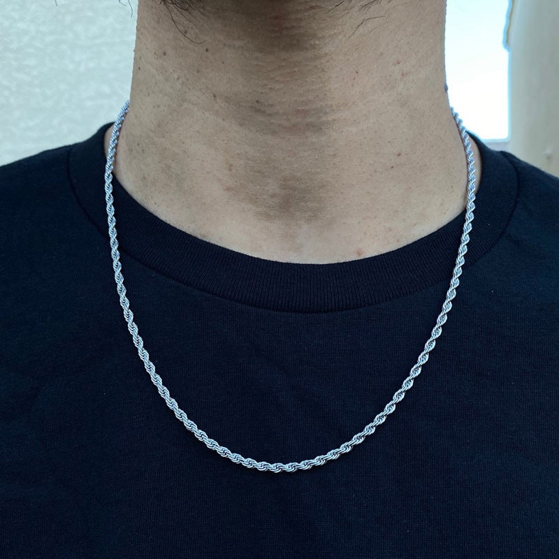 Cube Rope Chain Necklace