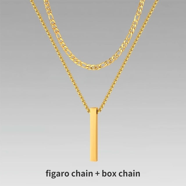 Men’s Layer Pillar Chain Necklace
