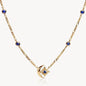 Retro Style Star Moon Blue Treasure Necklace