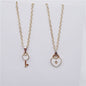 Couple Lock & Key Necklaces Set, 2Pcs