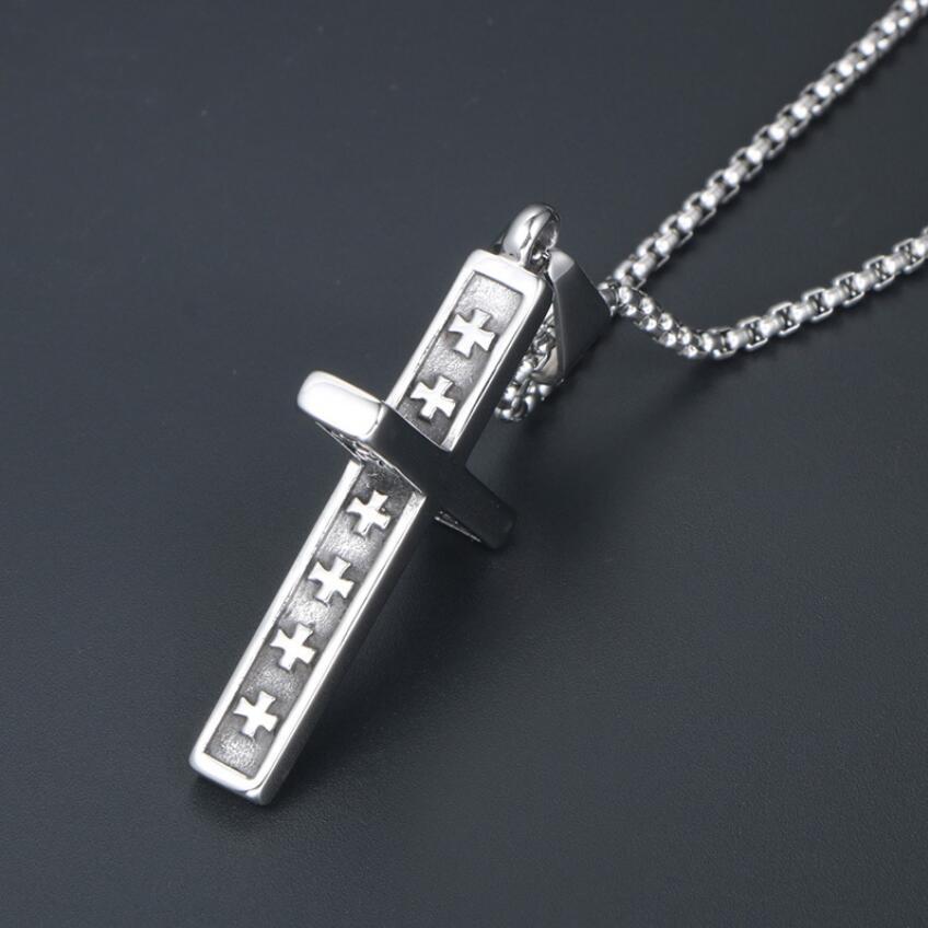 Cross Necklace with Bowknot Pendant