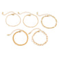 Simple Twin Cross Chain Bracelet for Women – Gold Electroplated Metal, Geometric Style, Personality Jewellery
