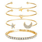 Moon & Stars Cuff Bracelet Set