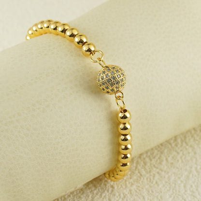 Arabic Style Copper Zircon Bracelet for Women