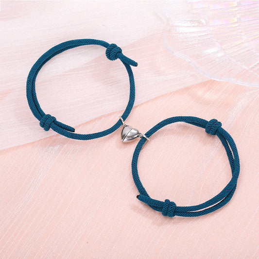 Magnetic Couple Bracelets – Heart-Shaped