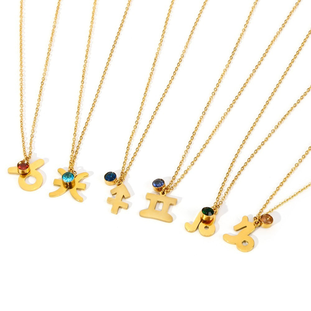 Zircon Constellation Zodiac Necklace