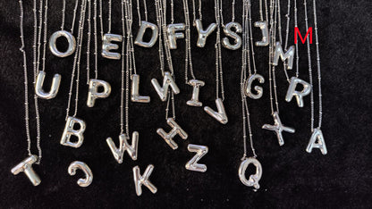 Glossy Letters Pendant Necklace