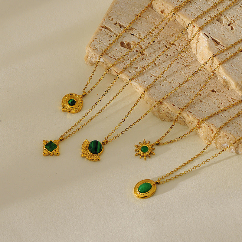 Vintage Turquoise & Emerald Necklace