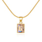 Luminous Pendant 26 Letter Square Necklace