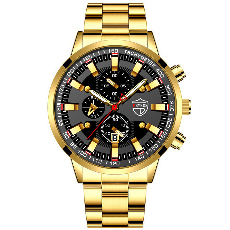 Stainless Steel Luminous Quartz Wristwatches