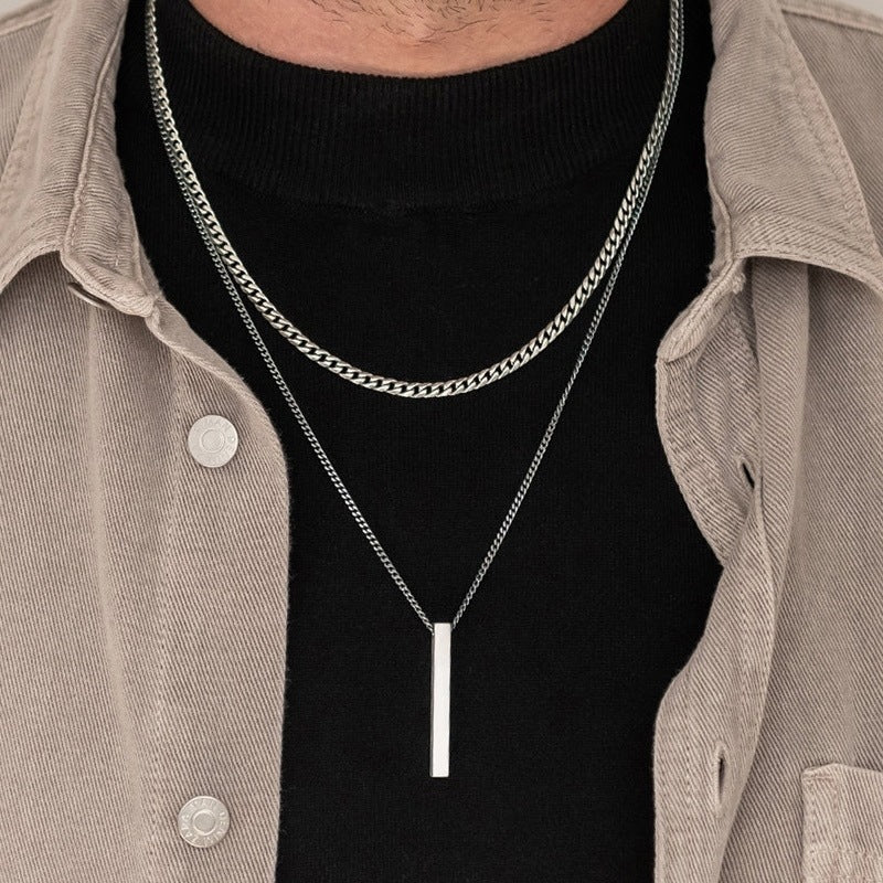 Men’s Layer Pillar Chain Necklace