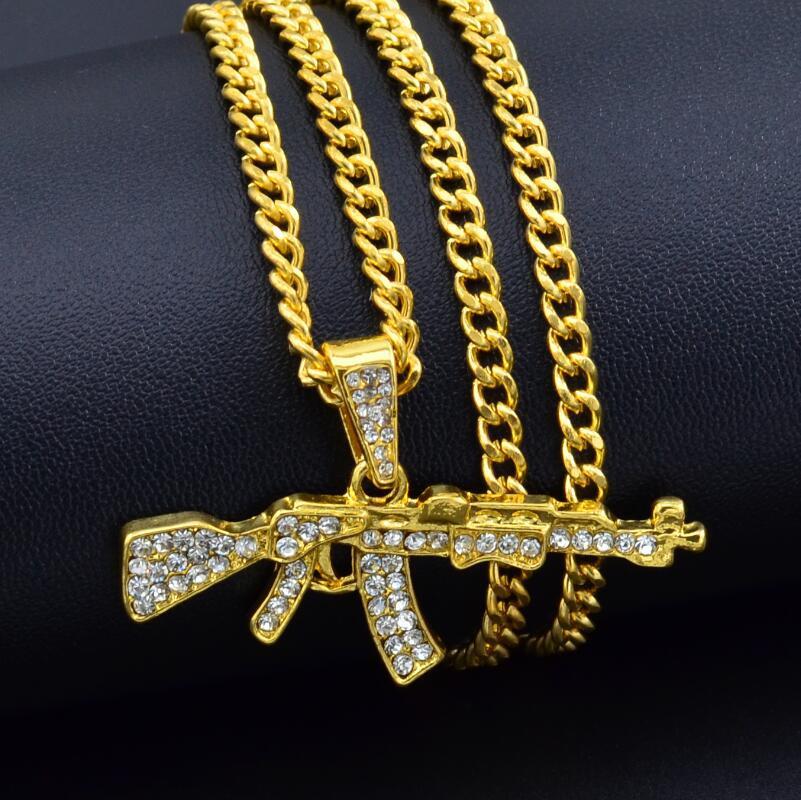 Cool Gothic Gun Shape Pendant Necklace