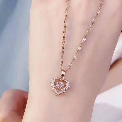 Perfume Bottle Pendant Zircon Necklaces