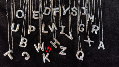 Glossy Letters Pendant Necklace