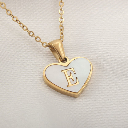 26 Letter Heart-Shaped Necklace