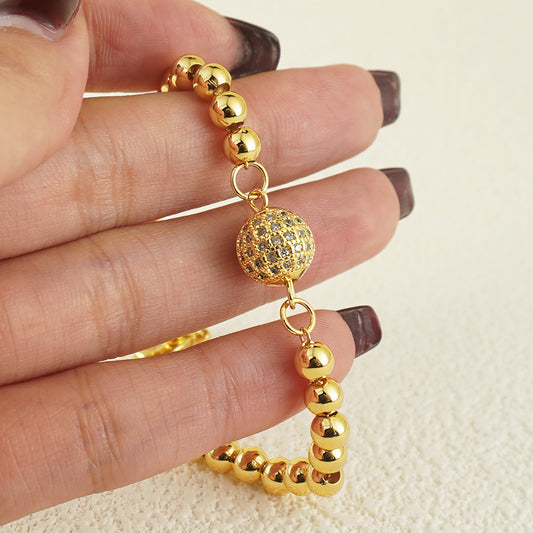 Arabic Style Copper Zircon Bracelet for Women