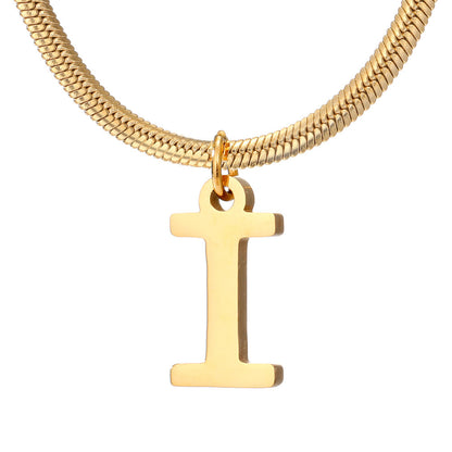 Minimalist A-Z Letter Pendant Necklace