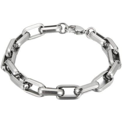 Titanium Steel Geometric Chain Bracelet