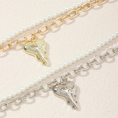 Punk Pearl Chain Necklace