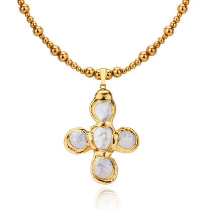 Titanium Steel Cross Pendant Necklace