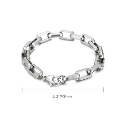 Titanium Steel Geometric Chain Bracelet
