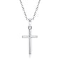 Simple Zircon Retro Cross Pendant Necklace