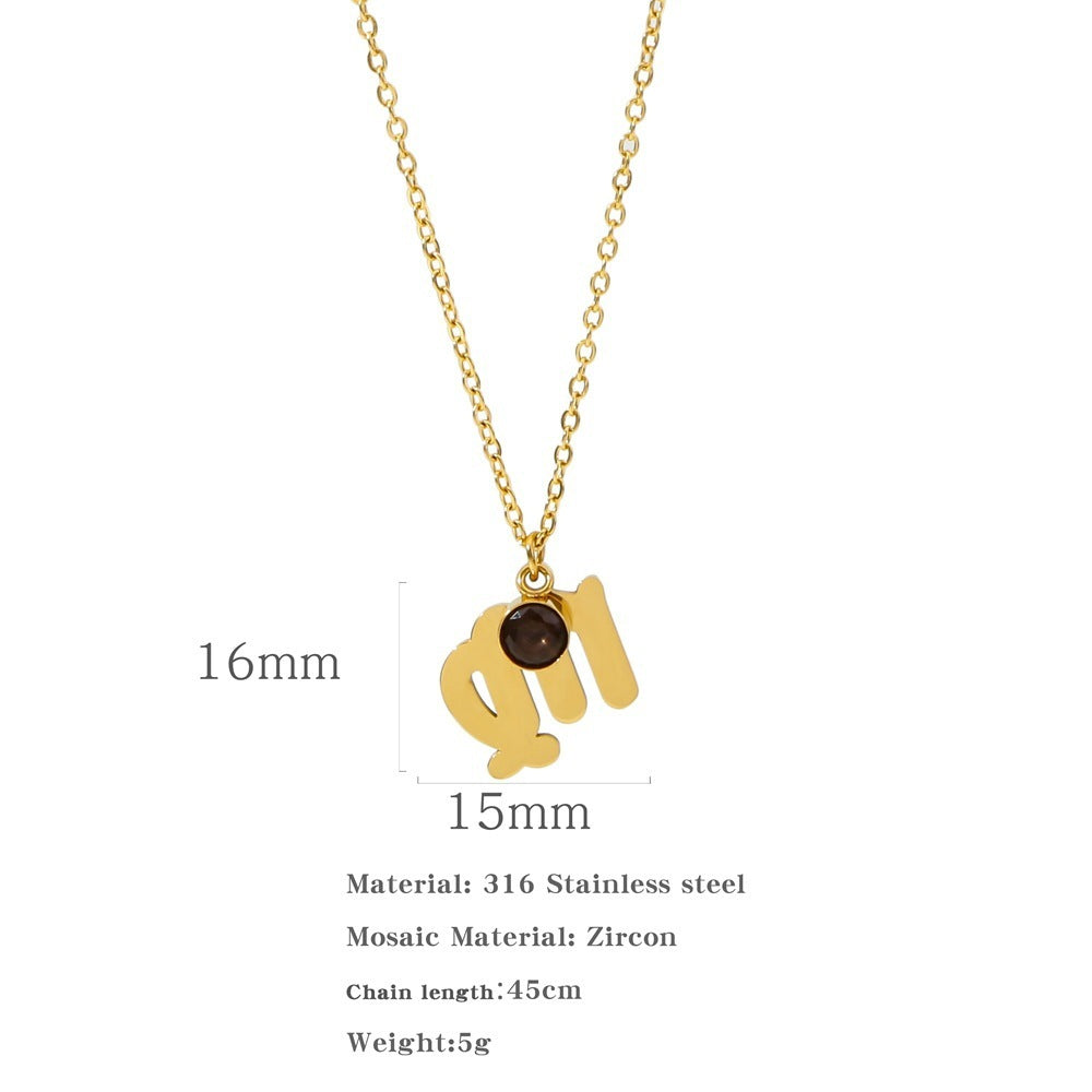 Zircon Constellation Zodiac Necklace