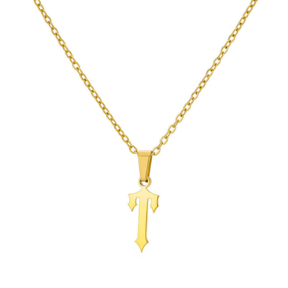 Funky A-Z Letter Pendant Necklace
