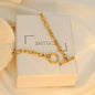 Gold Geometric Stainless Steel OT Chain Necklace