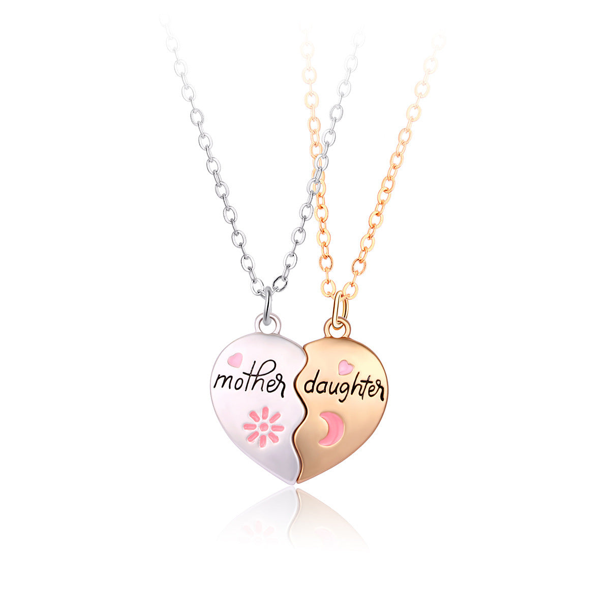 Mother Daughter Necklace Set 2 Pcs