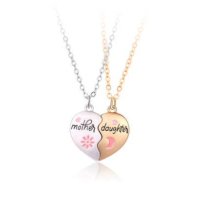 Mother Daughter Necklace Set 2 Pcs