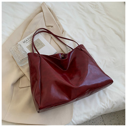 Large Capacity Soft Leather Shoulder Bag