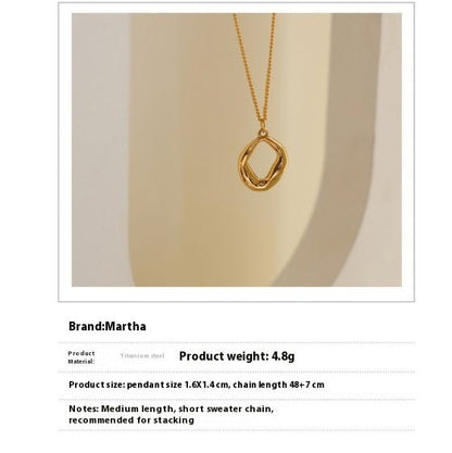 Circular Ring Hollow Irregular Necklace - Trendy Radar